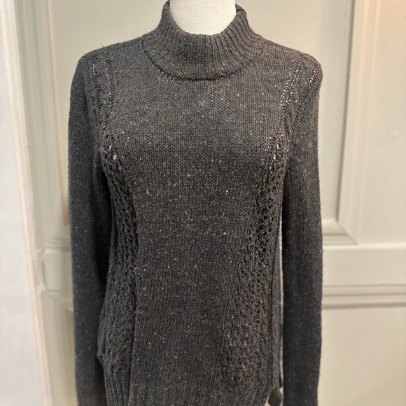 Scoop NYC Dark Gray Turtleneck Sweater - Picture 1 of 5